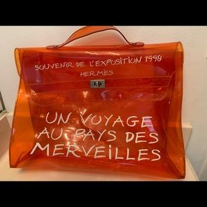 HERMÈS Special Edition Orange See Through Bag